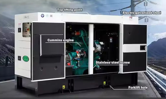 Electric Power Silent Diesel Generator Set Water Cooling Auto Start Silent Operation Performance